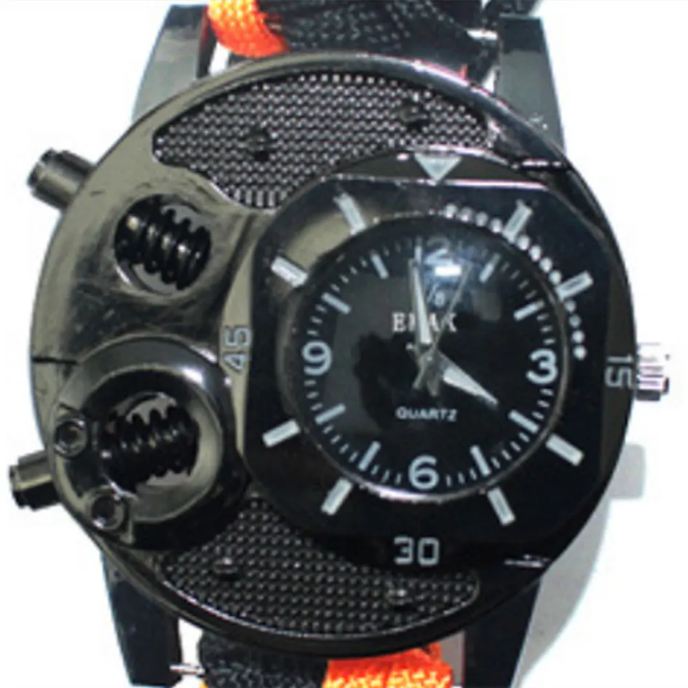 Rescue Nylon Strap Emergency Spring Clasp Camping Outdoor Survival Watch Bracelet Fashion Paracord Adjustable Multifunctional