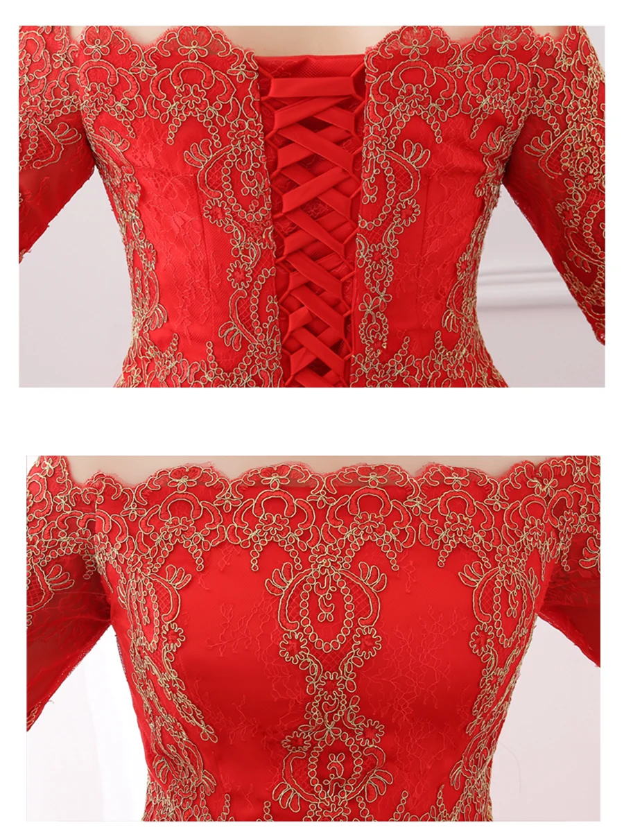 Вечерние платья с коротким рукавом и вышивкой Robe De Soiree, вырез лодочкой, размера плюс, женские вечерние платья на шнуровке, вечерние платья T144