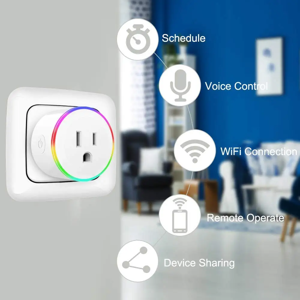 SUPLO Smart Plug Wifi Smart Socket Tuya Smart Life App EU France US AU UK Poland Korea Plug Alexa Google Home Mini IFTTT