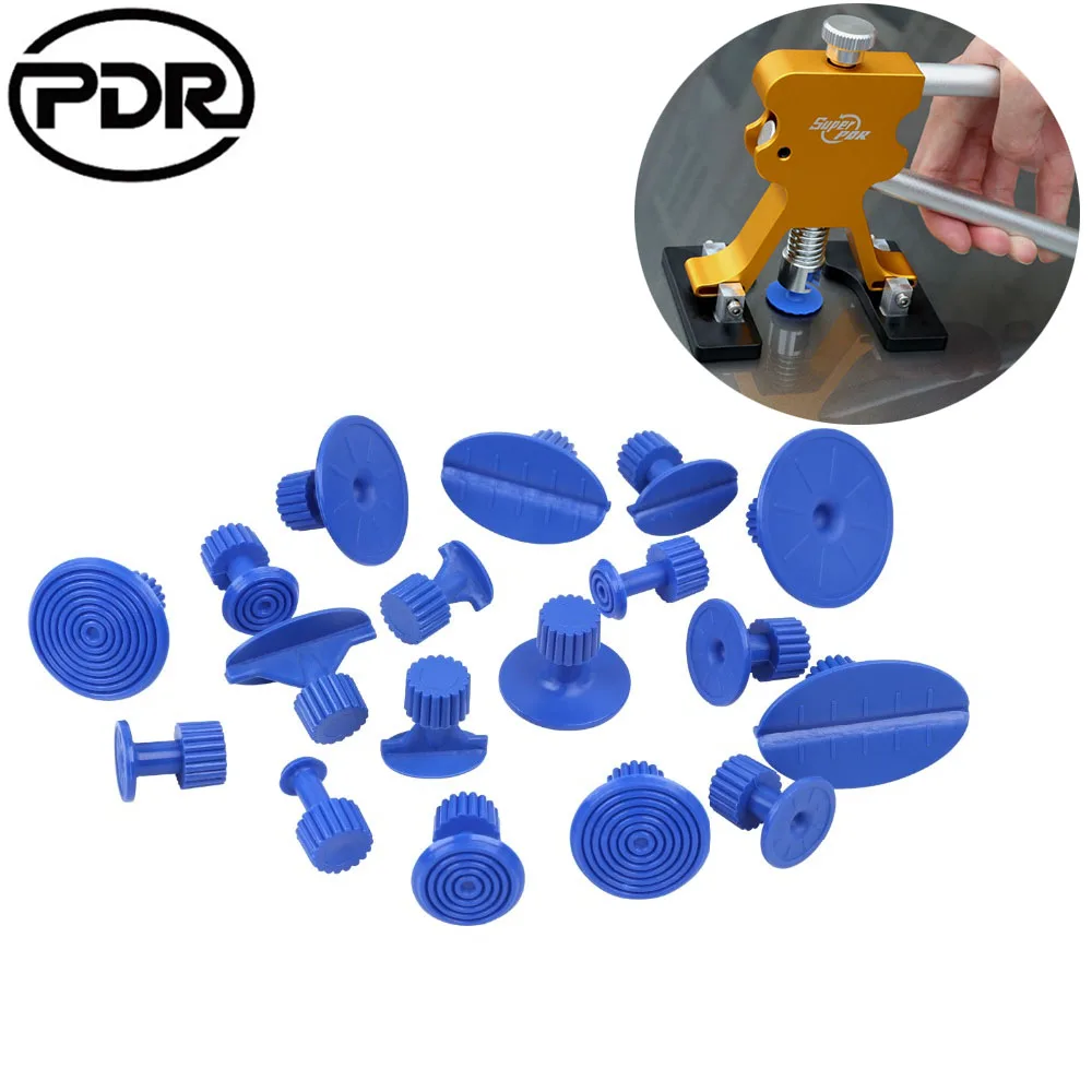

PDR 18 pcs Car Paintless Dent Repair Puller Tools Glue for Slices DIY Hand Tools Kit Suction Cups use for Remove Hail Pits Sets