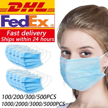 

Disposable Face Mouth Masks Safety Protective Face Mouth Mask Disposable Protection Free DHL Fedex 100/200/500/1000/2000/5000pcs