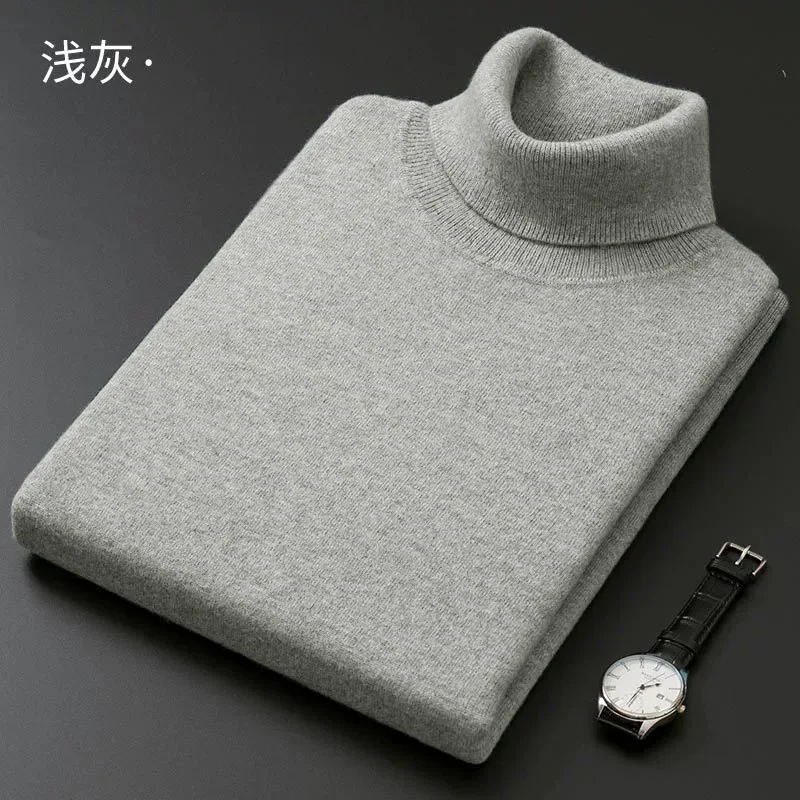 banana republic mens sweaters Cashmere Cotton Blend Turtleneck Men Pullover 2022 Autumn Winter High Collar Jumper Jersey Hombre Pull Homme Knitted Sweater white turtleneck mens Sweaters