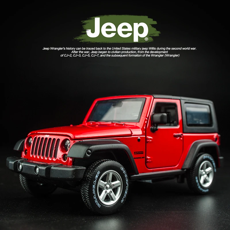1:32 Jeeps Wrangler Rubicon Alloy Model Car Diecasts High Simulation Exquisite Off-road Vehicles Model Collection Childrens Gift 3