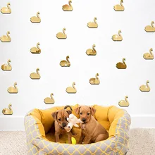 Funlife напрямую от производителя продажи детской комнаты украшения наклейки на стену с мотивами из мультфильмов Лебедь зеркало стикер MM028