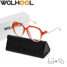 Очки для чтения, очки по рецепту для дальнозоркости, женские оптические очки, одиночная версия, негабаритные линзы