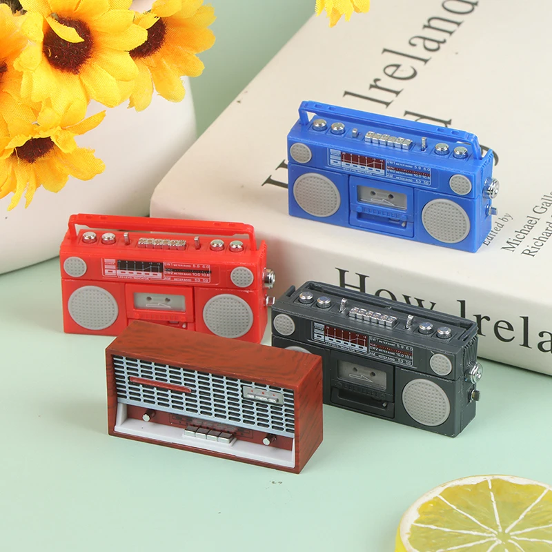 1:12 Dollhouse Miniature Radio Model Recorder Player Toy Doll Furniture Doll House Decor Accessories Toys