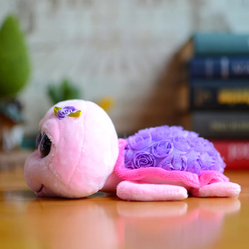 Популярная оригинальная детская плюшевая игрушка T Big Eye Peas Doll фиолетовая розовая черепаха подарок на день рождения милые Chincmys Reevesii мягкие плюшевые животные куклы