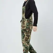 Модный мужской джинсовый комбинезон с потертостями, байкерские джинсовые штаны, для ежедневного отдыха, вечеринки