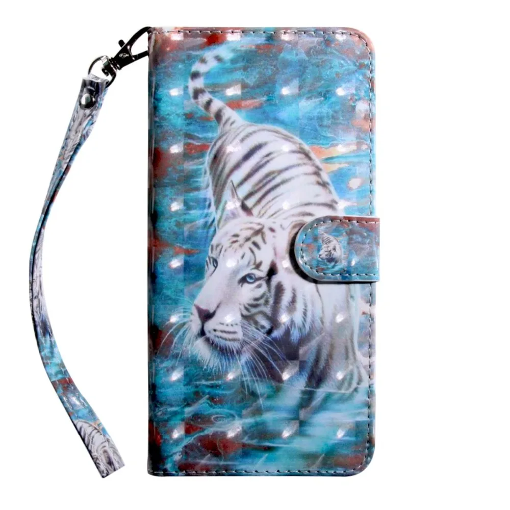 

Card Slot Stand Case Leather Cover For Apple iphone 5 5S SE 6 6S 7 8 Plus X XS XR 11 Pro Max Tiger 3D Embossing Flip Fundas D29Z