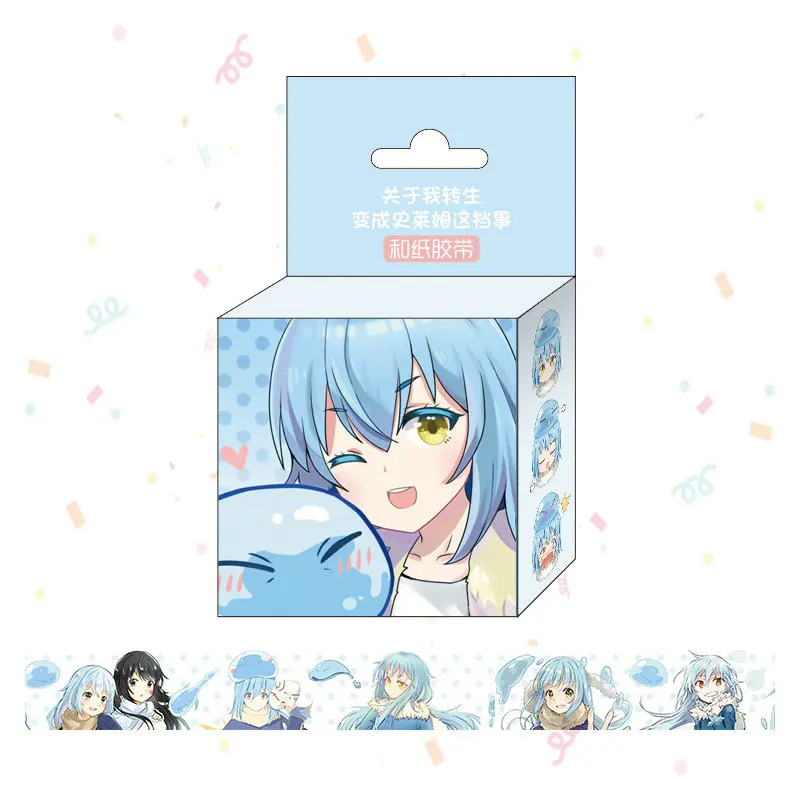 1.5cm*5m Shitara Suraimu Datta Ken Anime Tape Adhesive Tape DIY Scrapbooking Sticker Label Masking Tape