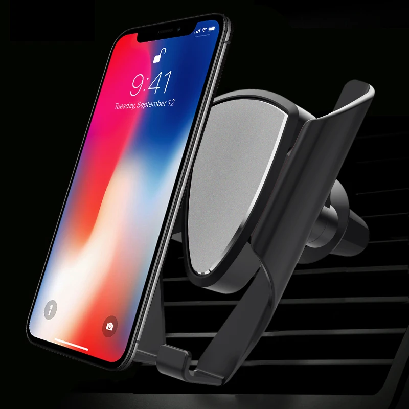 Гравитационный Автомобильный держатель для телефона для iPhone XS 11 Pro MAX samsung, держатель для мобильного телефона, вращающийся на 360 градусов, держатель на вентиляционное отверстие автомобиля