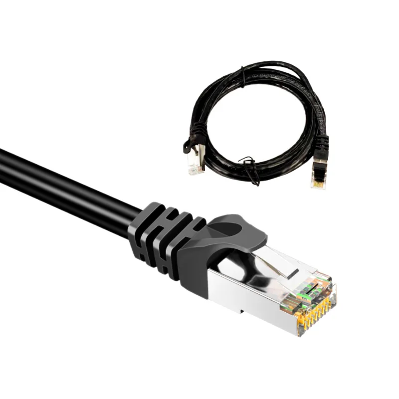 Гигабитный Ethernet кабель металлический разъем 1000/100/10 м сетевой держатель для спидометра Raspberry Pi 4/3 Полная серия Jetson Nano Raspberry Pi - Цвет: Black 2M