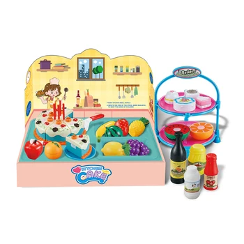 

31Pcs Children Pretend Playset Simulation Cake Fruit Storage Basket Toy Training Toy For Children Educational Toys Birthday Gift