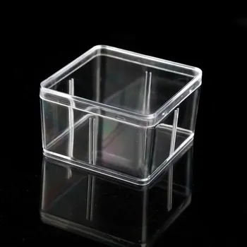 

Square Plastic Box 9.5*9.5cm for Small Accessories Transparent Storage Boxes with Cover Container WB2191
