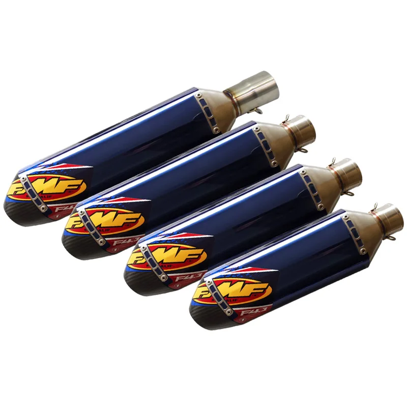 US $336.00 Inlet 51mm 61mm 63mm 65mm Customized Motorcycle Slip On Exhaust Pipe Muffler FMF Universal for KTM 450 690 EXC WR450 LD450 etc