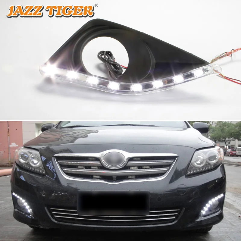 JAZZ TIGER 2 шт. Водонепроницаемая ABS автомобильная лампа 12 В светодиодный ные дневные