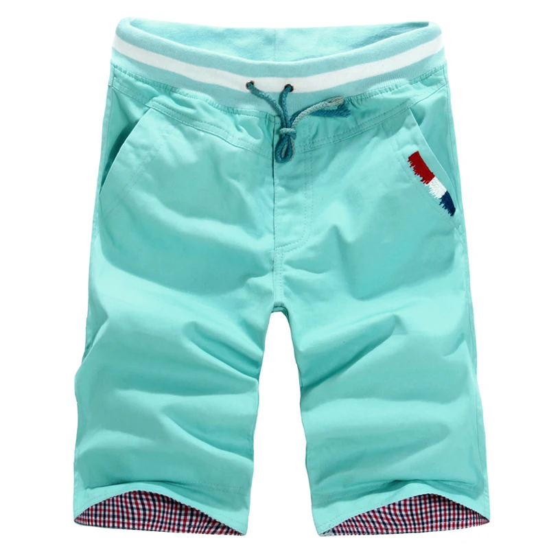 Los hombres pantalón corto Casual s pantalones nuevos de verano de los hombres pantalones cortos de cintura elástica de la longitud de la rodilla de algodón masculino pantalón corto Casual pantalones tamaño 3XL