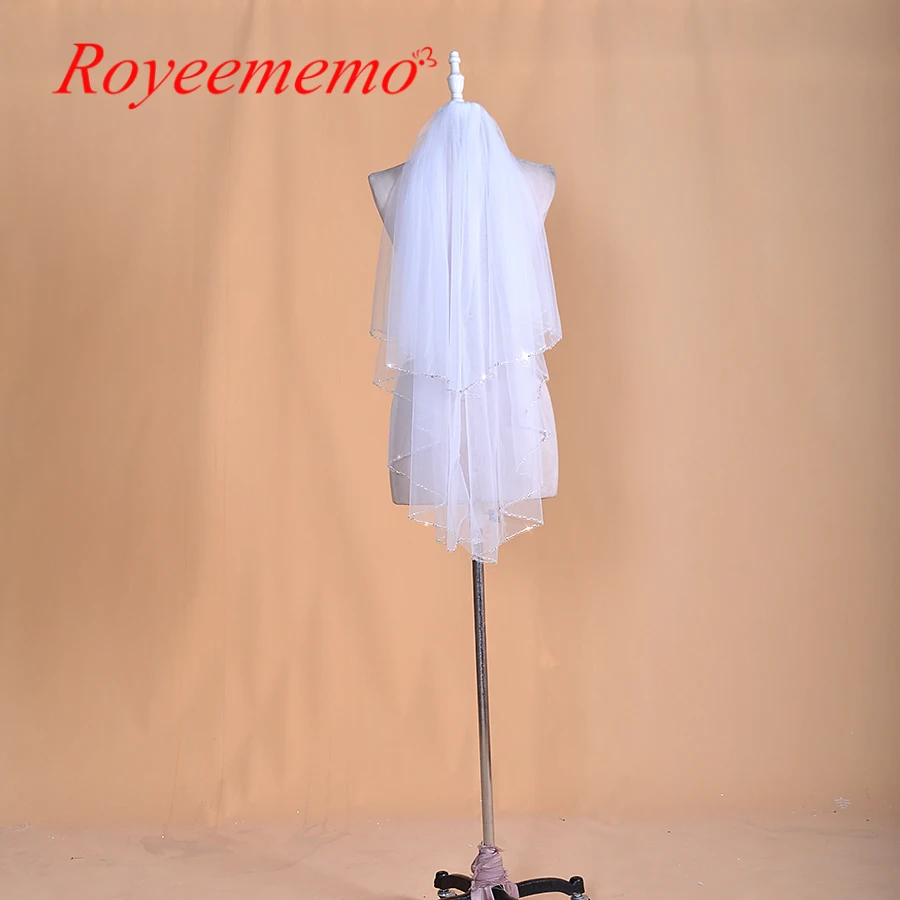 

2 layers simple beads wedding veil from Royeememo