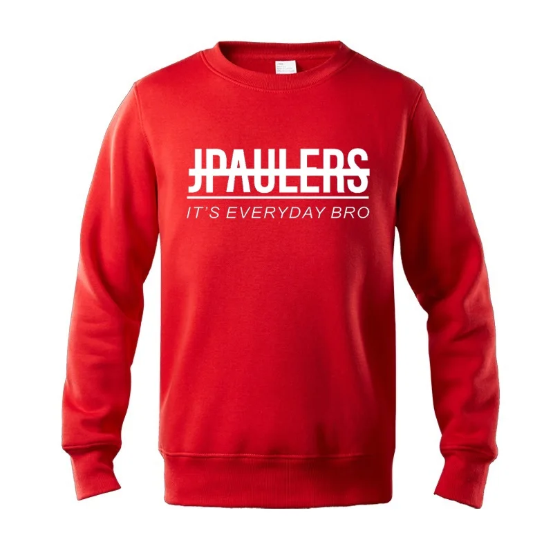 Зимние мужские толстовки Джейк пол Толстовка jpaulers it's everyday bro youtube Толстовка logan paul хлопковая флисовая толстовка с капюшоном - Цвет: Красный