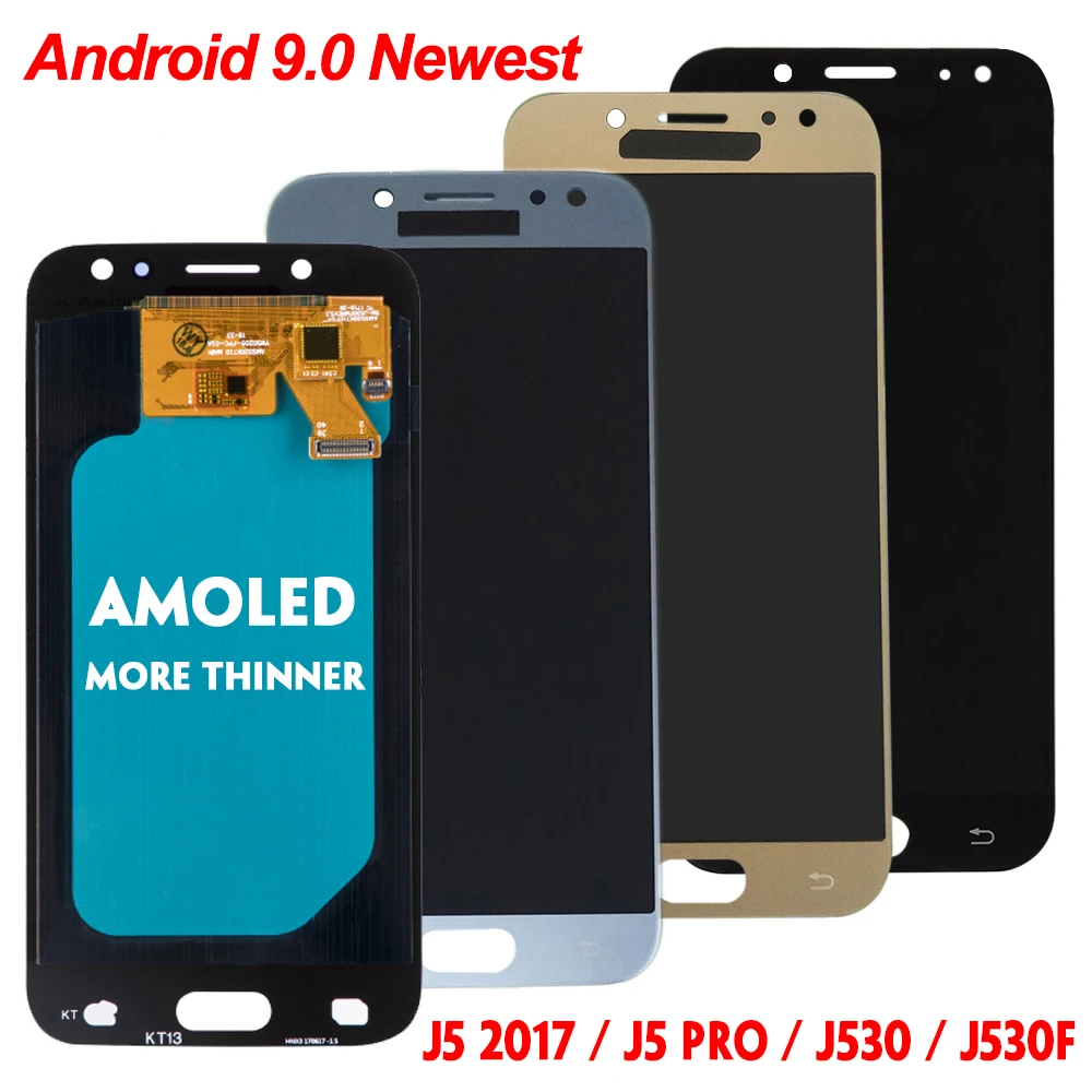 Goedkoop J5 Pro SUPER AMOLED Display voor Samsung Galaxy J5 PRO 2017 J530 J530F Lcd Touch Screen Vervanging Digitizer Vergadering