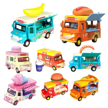 

Diecast Dining Car Pull Back Sensor Model with Sound LED Pretend Play Kids Toy