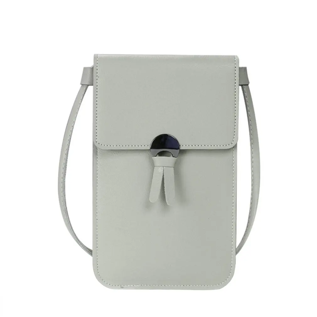 Transparent Touch Screen Retro Simple Mobile Phone Bag 2021 Women PU Chain Messenger Bags Small Flap Bag Mini Shoulder Bag
