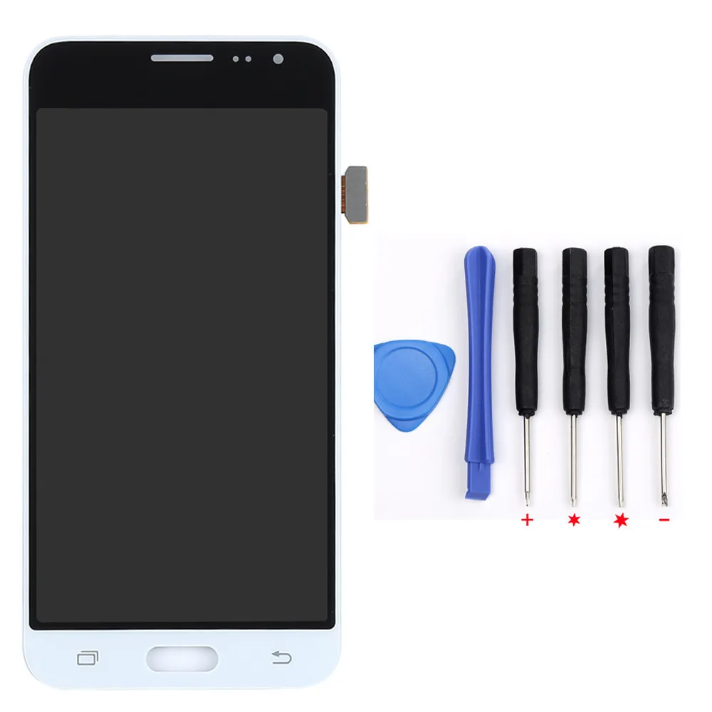 white lcd with tools J320f lcd для samsung Galaxy J3 lcd J320F J320M J320H lcd дисплей сенсорный экран дигитайзер полная сборка запасные части - Цвет: white lcd with tools