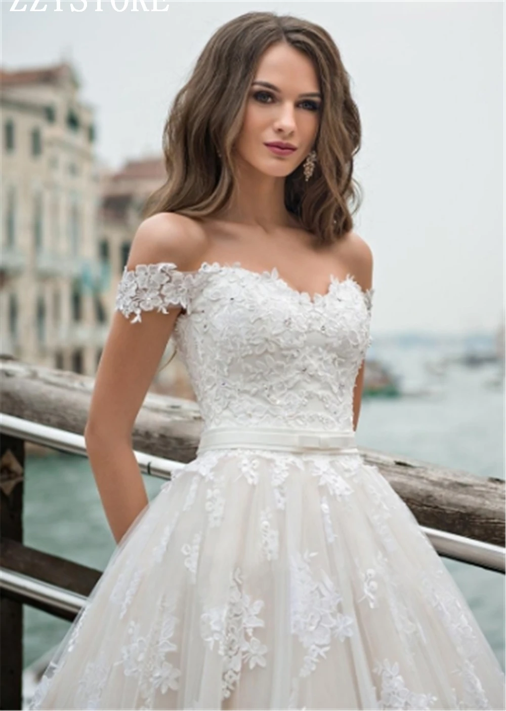 Vestidos de Novia милое декольте цветы Часовня бальное платье свадебное платье роскошное кружево с аппликацией бисером платье де Марии
