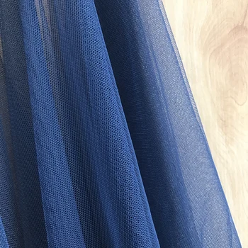 

The Wedding Fabric Soft Tulle Navy Blue Mesh Wedding Decoration 100% Polyester Made Dress/Curtain/Mosquito DIY Mesh