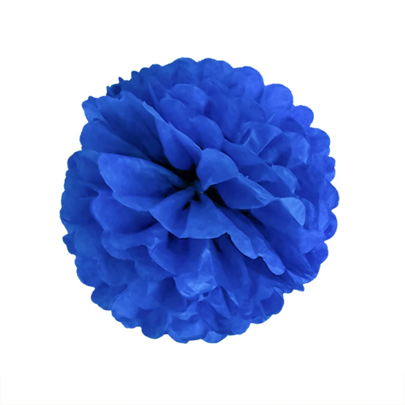 Navy Blue WEIGAO 5 шт. 10/20/30 см ткани Бумага Pom Poms День рождения фон Бумага помпонами цветы Свадебные украшения Baby Shower Декор - Цвет: Navy Blue