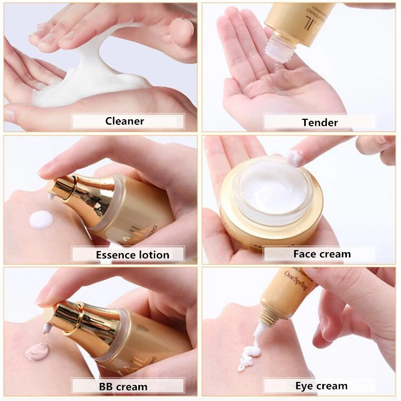 Hot women Face Care makeup set,Fashion Men cosmetics kit,Anti-wrinkle concealer Oil-control Toner,Moist face Cleanser cream