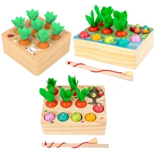 Jouets en bois Montessori pour bébés, ensemble de jouets éducatifs, en forme de carotte, pour enfants