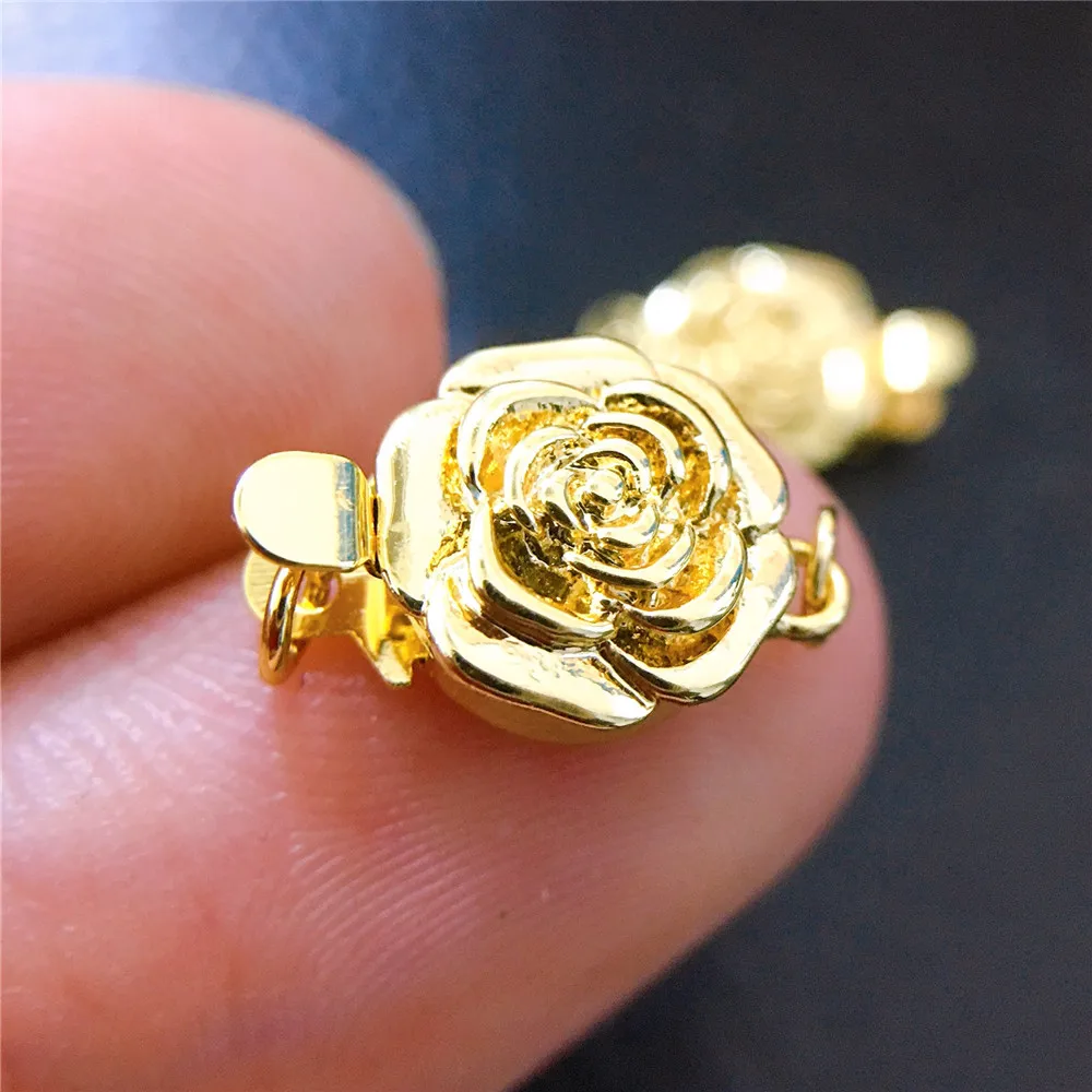 

Wholesale DIY Natural Stones Beads Jewelry Making Accessories Gold Metal Connector Clasps Findings