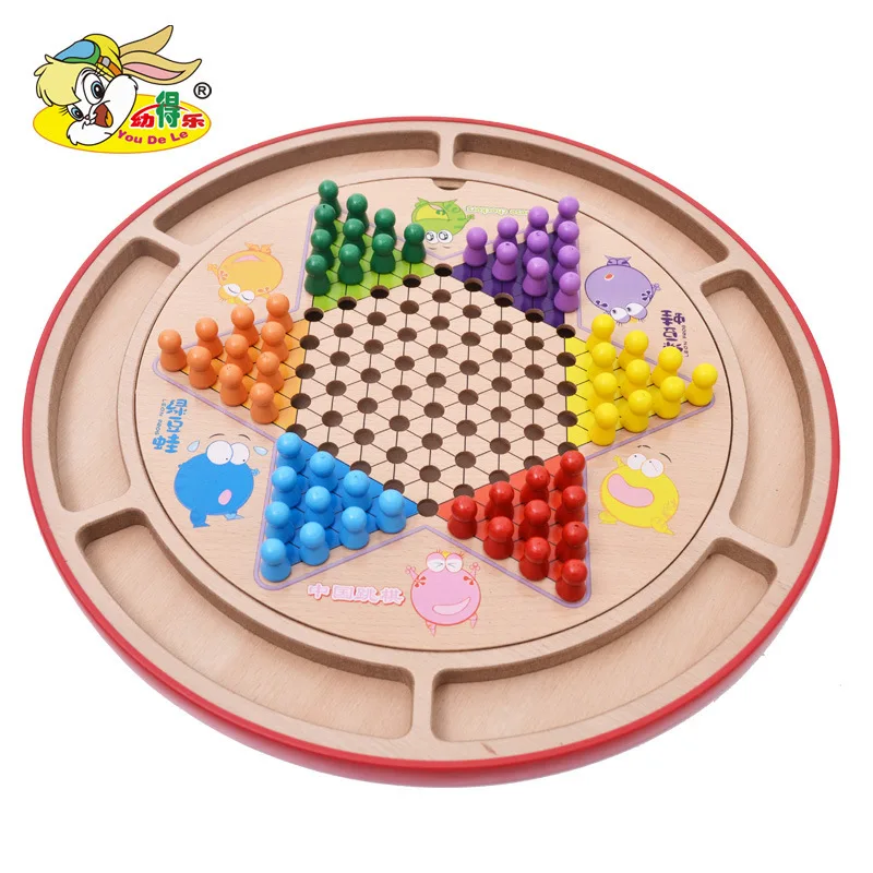 

Large Size Multi-functional Game Chess Children'S Educational Wooden Toys Checkers Aeroplane Chess Snakes & Ladders Animal Fight