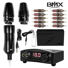 Biomaser профессиональная вращающаяся татуировочная машина ручка костюм полный комплект Татуировка волшебник мощность с педалью иглы для начинающих