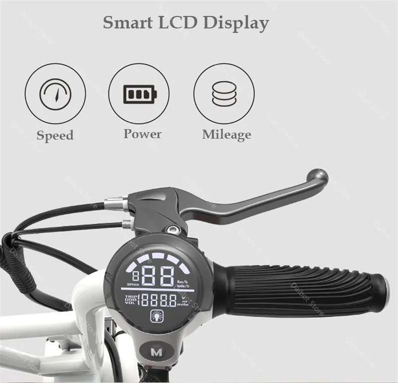 New Electric Tricycle 3 Wheel Electric Bicycle 10 Inch 400W 48V 60KM Portable Parent Child Electric Scooter (3)