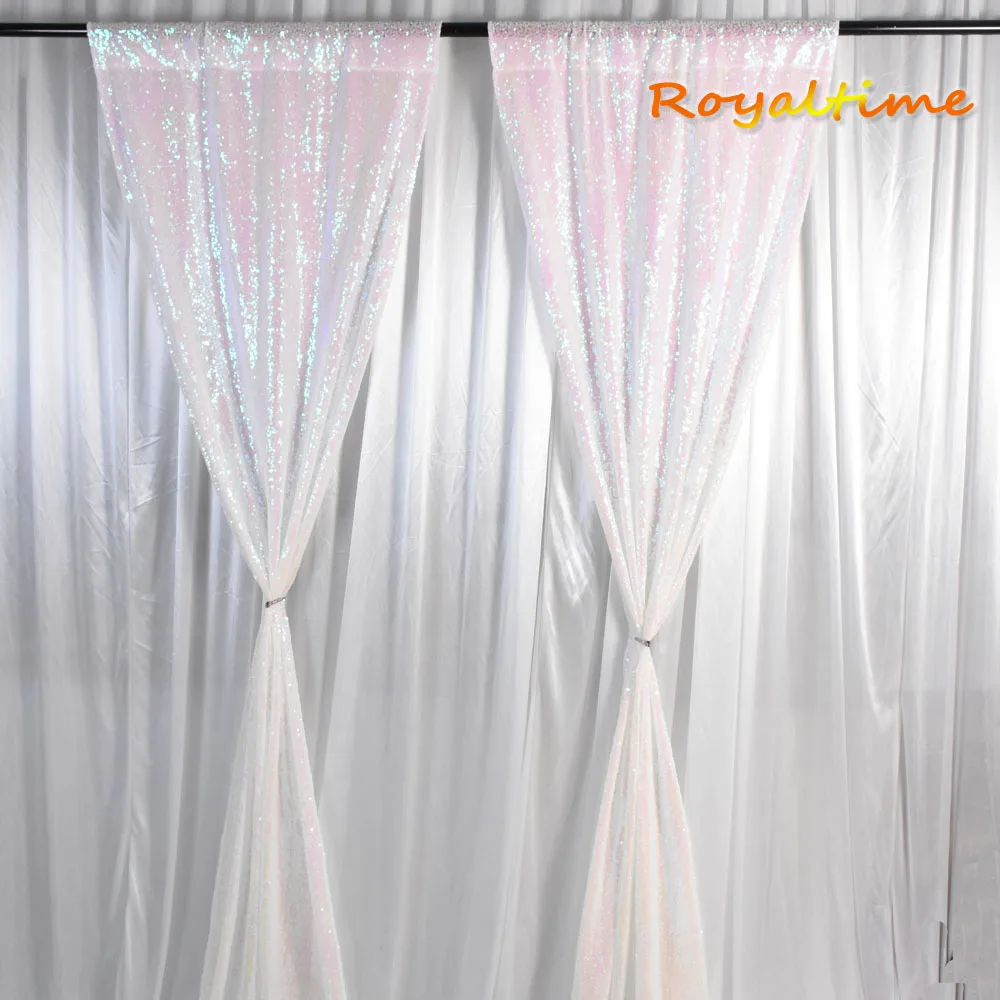 Changed White Sequin Backdrop 002