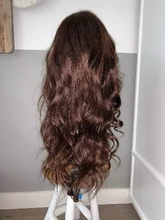 Peluca de cabello humano con encaje Frontal 13x6 para mujer, pelucas de cabello humano de color marrón prearrancado, brasileño, Remy, liso