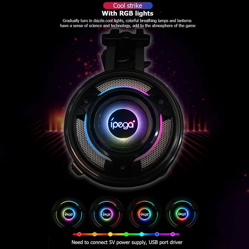 Stereo Surround Sound Wired Headphone Gaming RGB Earphones Headset with Microphone Mic for PS4 Xbox One N Switch PC Tablet