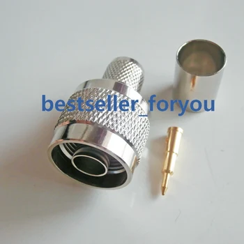 

10-100Piece N Male Plug Crimp RG8 RG213 LMR400 50-7DFB Cable RF Connector