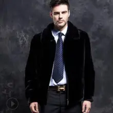 Осенняя черная кожаная куртка из искусственного меха норки, Мужская зимняя утолщенная теплая меховая кожаная куртка, мужские свободные куртки, модные B198