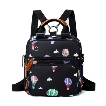 

Cute Women Nylon Backpack Waterproof Female Designer Multifunction Cartoon Print Bagpack Handbags