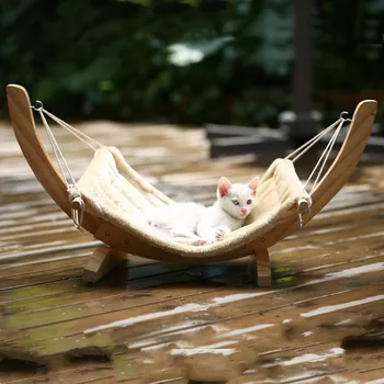 

Pet Supplies Hammock Solid Wood Bed Cat Dog Hammock Litter Dog Cat Swing Cat House Outdoor Cat Hammock Outdoor Toy
