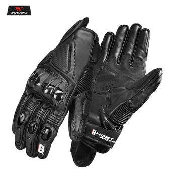 

GHOST RACING Motorcycle Gloves Leather Touch screen Full Finger MOTO Motocross Motobike Racing Downhill Riding Sheepskin Gloves