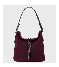 Women Real Split Suede Leather Shoulder Bag Female Leisure Nubuck Casual Handbag Hobo Messenger Top-handle bags