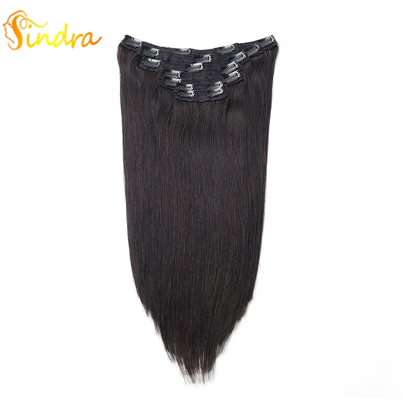 Sindra бразильские волосы remy 90 г 120 г 1B цвет 14 дюймов-24 дюймов Натуральные прямые человеческие волосы для наращивания