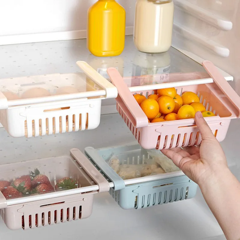 

New Storage Organizer Fridge Freezer Organizer Refrigerator Storage Rack Shelf Drawer Convenient Storage Organizer For Kitchen