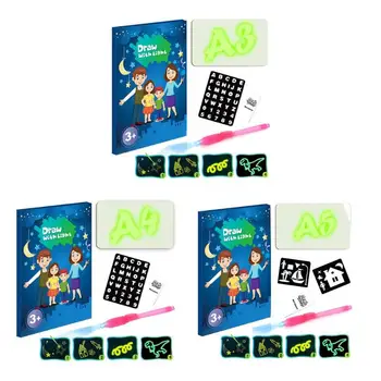 

A3 A4 A5 LED Luminous Drawing Painting Board Graffiti Doodle Drawing Tablet with Pen Children Writing Pad Kids Gifts