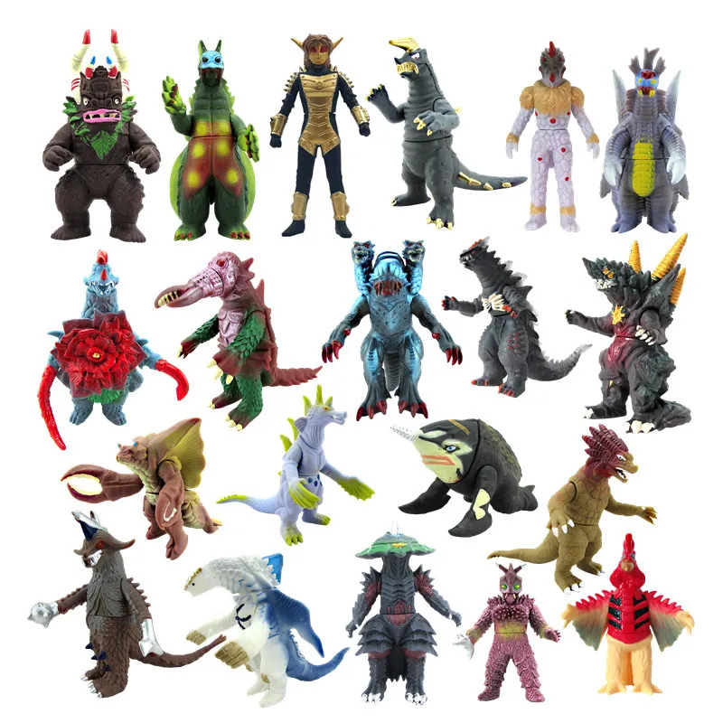 Детские игрушки модель Ultraman Monster Galaxy Superman Gojira Babalu Star Button Monsters Kaiju рождественские