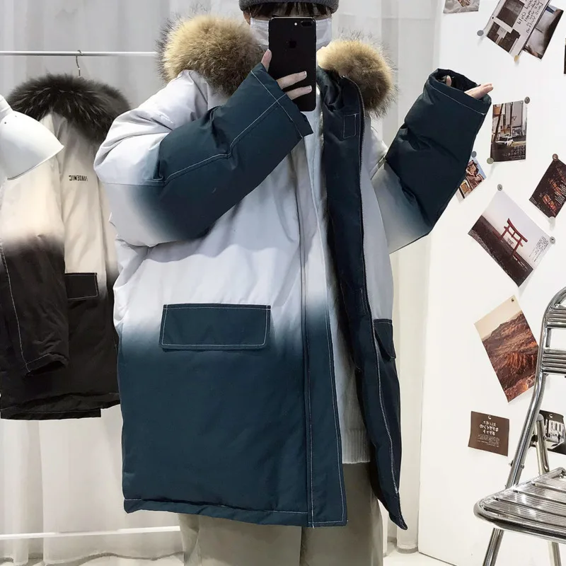 

Men's cotton-padded clothes 2020 Autumn-Winter new color-changing hooded cotton-padded clothes casual youth men's wear